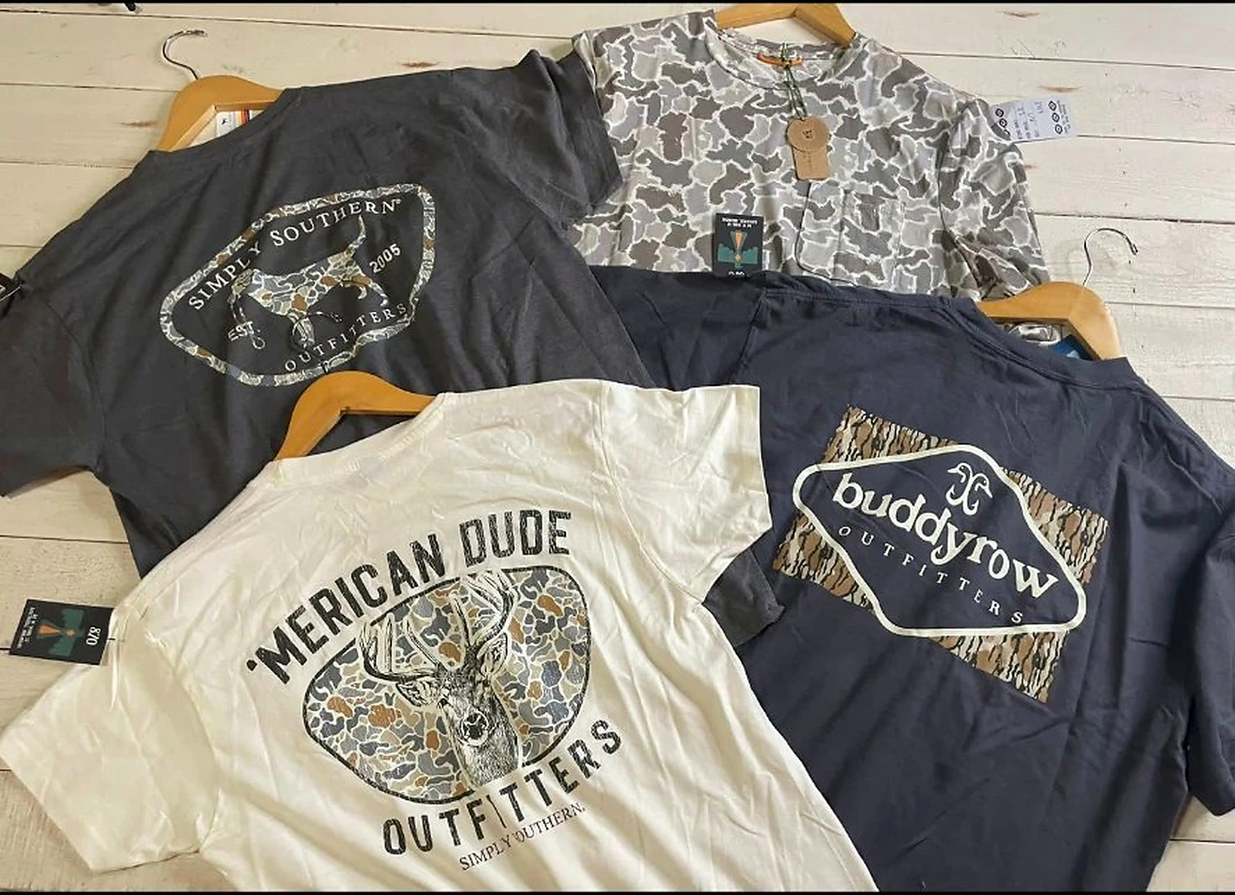 Graphic outdoor tees available at 870